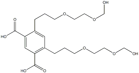 4,6-Bis(8-hydroxy-4,7-dioxaoctan-1-yl)isophthalic acid Struktur