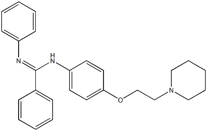 N'-Phenyl-N-[4-(2-piperidinoethoxy)phenyl]benzamidine Struktur