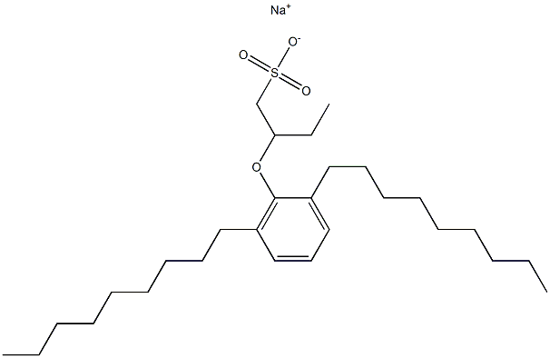 2-(2,6-Dinonylphenoxy)butane-1-sulfonic acid sodium salt Struktur