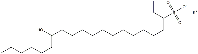 15-Hydroxyhenicosane-3-sulfonic acid potassium salt Struktur