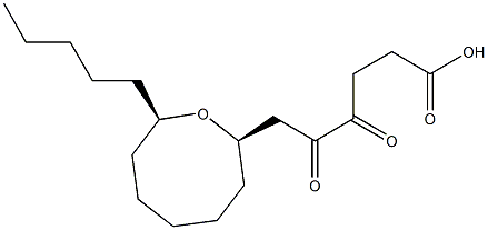 4,5-Dioxo-6-[[(2R,8R)-8-pentyloxocan]-2-yl]hexanoic acid Struktur