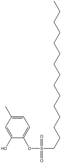 1-Pentadecanesulfonic acid 2-hydroxy-4-methylphenyl ester Struktur