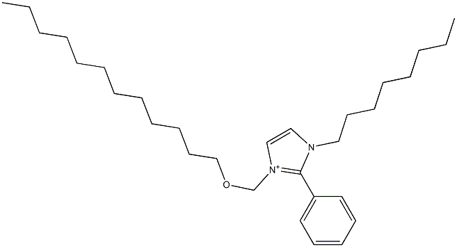 1-Octyl-2-phenyl-3-[(dodecyloxy)methyl]-1H-imidazol-3-ium Struktur