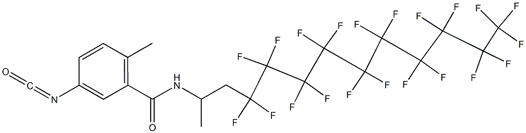 3-Isocyanato-6-methyl-N-[2-(henicosafluorodecyl)-1-methylethyl]benzamide Struktur