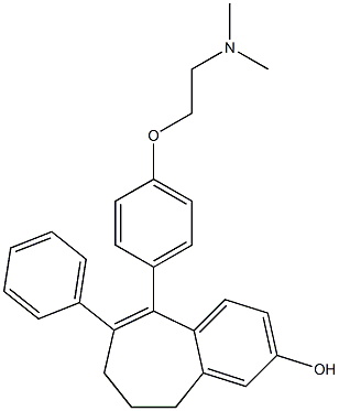 6,7-Dihydro-8-phenyl-9-[4-[2-(dimethylamino)ethoxy]phenyl]-5H-benzocycloheptene-3-ol Struktur