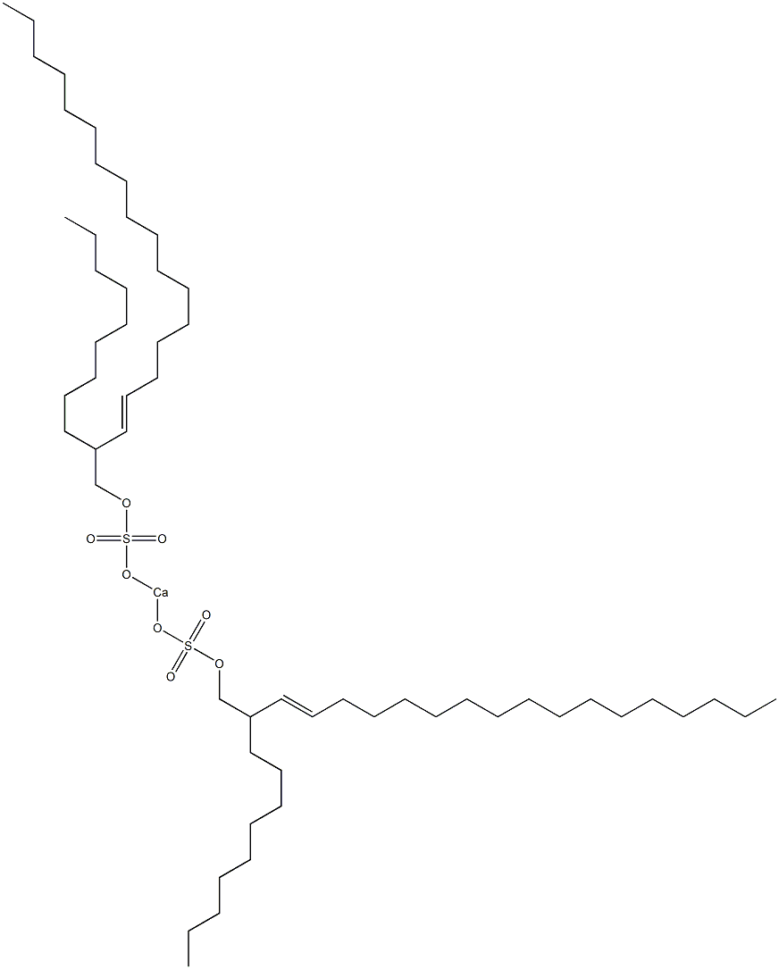 Bis(2-nonyl-3-nonadecenyloxysulfonyloxy)calcium Struktur