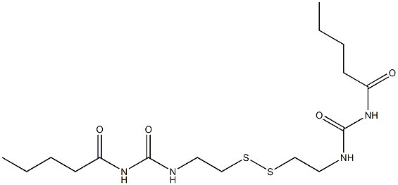 1,1'-[Dithiobis(2,1-ethanediyl)]bis(3-pentanoylurea) Struktur