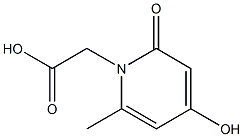 1,2-Dihydro-4-hydroxy-6-methyl-2-oxopyridine-1-acetic acid Struktur