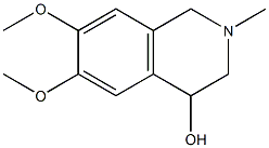 1,2,3,4-Tetrahydro-2-methyl-6,7-dimethoxyisoquinolin-4-ol Struktur