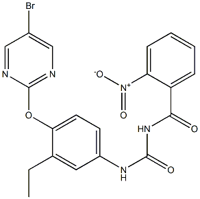 1-(2-Nitrobenzoyl)-3-[4-[(5-bromo-2-pyrimidinyl)oxy]-3-ethylphenyl]urea Struktur