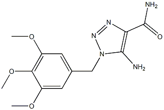 1-[3,4,5-Trimethoxybenzyl]-5-amino-1H-1,2,3-triazole-4-carboxamide Struktur