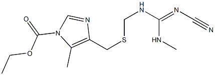 4-[[[(2-Cyano-3-methylguanidino)methyl]thio]methyl]-5-methyl-1H-imidazole-1-carboxylic acid ethyl ester Struktur