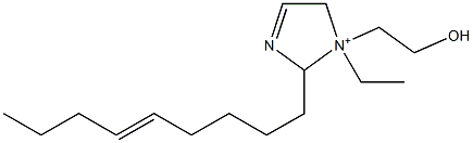 1-Ethyl-1-(2-hydroxyethyl)-2-(5-nonenyl)-3-imidazoline-1-ium Struktur