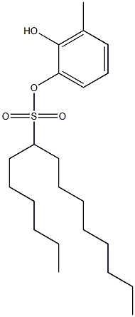 7-Pentadecanesulfonic acid 2-hydroxy-3-methylphenyl ester Struktur