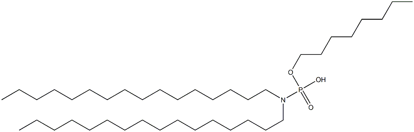 N,N-Dihexadecylamidophosphoric acid hydrogen octyl ester Struktur