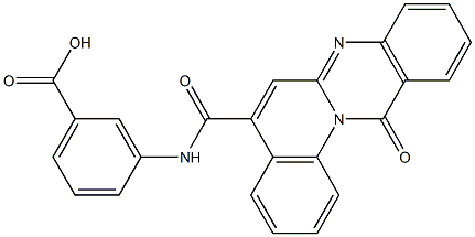 3-[[12-Oxo-12H-quino[2,1-b]quinazolin-5-yl]carbonylamino]benzoic acid Struktur