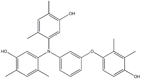 N,N-Bis(5-hydroxy-2,4-dimethylphenyl)-3-(4-hydroxy-2,3-dimethylphenoxy)benzenamine Struktur