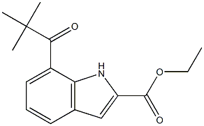 7-Pivaloyl-1H-indole-2-carboxylic acid ethyl ester Struktur