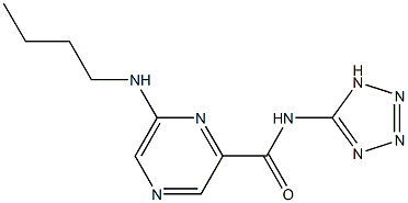 6-Butylamino-N-(1H-tetrazol-5-yl)pyrazine-2-carboxamide Struktur