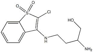 2-Amino-4-[[(2-chlorobenzo[b]thiophene-1,1-dioxide)-3-yl]amino]-1-butanol Struktur