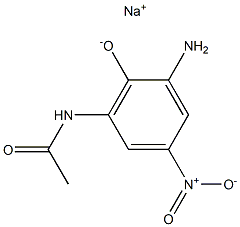 Sodium 2-amino-6-acetylamino-4-nitrophenolate Struktur