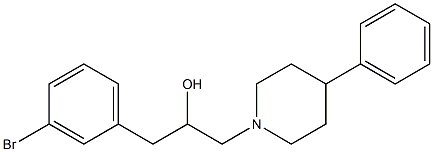 1-(3-Bromophenyl)-3-(4-phenyl-1-piperidinyl)-2-propanol Struktur