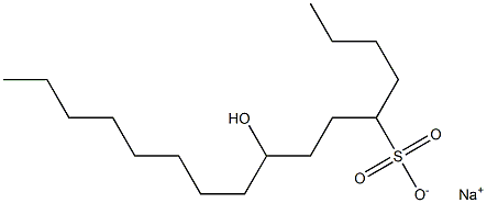 8-Hydroxyhexadecane-5-sulfonic acid sodium salt Struktur