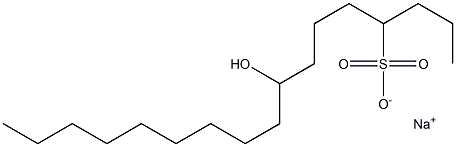 8-Hydroxyheptadecane-4-sulfonic acid sodium salt Struktur