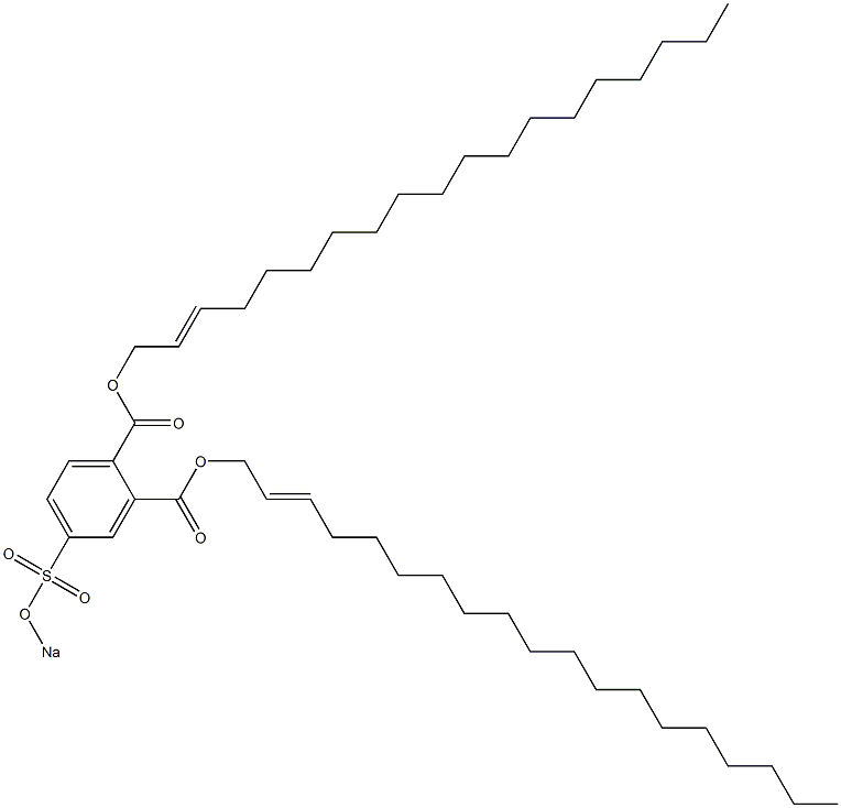 4-(Sodiosulfo)phthalic acid di(2-nonadecenyl) ester Struktur