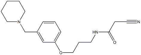 N-[3-[3-(Piperidinomethyl)phenoxy]propyl]-2-cyanoacetamide Struktur