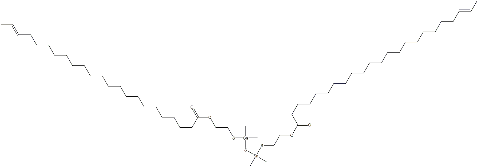 Bis[dimethyl[[2-(20-docosenylcarbonyloxy)ethyl]thio]stannyl] sulfide Struktur