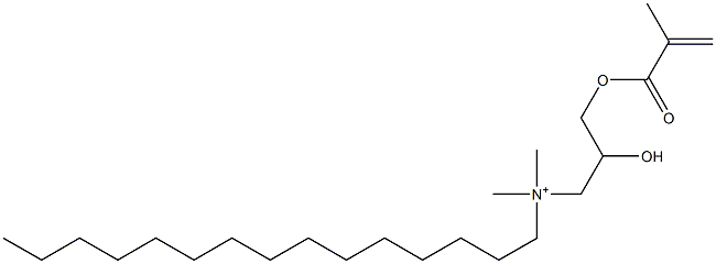 N-[2-Hydroxy-3-(methacryloyloxy)propyl]-N,N-dimethylpentadecan-1-aminium Struktur