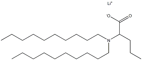 2-(Didecylamino)valeric acid lithium salt Struktur