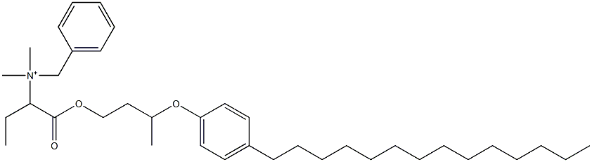 N,N-Dimethyl-N-benzyl-N-[1-[[3-(4-tetradecylphenyloxy)butyl]oxycarbonyl]propyl]aminium Struktur