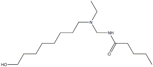 N-[[N-Ethyl-N-(8-hydroxyoctyl)amino]methyl]valeramide Struktur