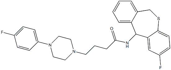 2-Fluoro-11-[[4-[4-(4-fluorophenyl)piperazin-1-yl]butanoyl]amino]-6,11-dihydrodibenzo[b,e]thiepin Struktur