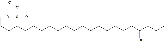 19-Hydroxydocosane-4-sulfonic acid potassium salt Struktur