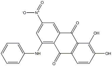 1-Anilino-5,6-dihydroxy-3-nitroanthraquinone Struktur