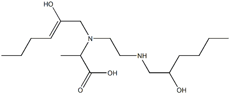 2-[N-(2-Hydroxy-2-hexenyl)-N-[2-(2-hydroxyhexylamino)ethyl]amino]propionic acid Struktur