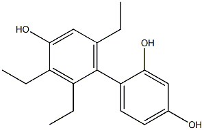 2',3',6'-Triethyl-1,1'-biphenyl-2,4,4'-triol Struktur