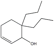 6,6-Dipropyl-2-cyclohexen-1-ol Struktur