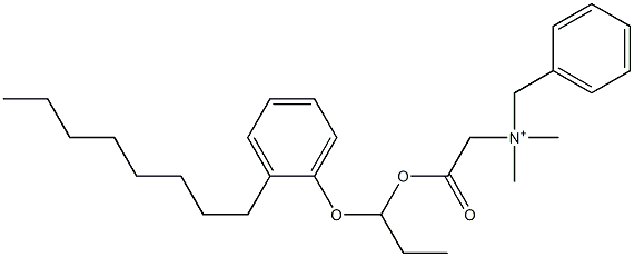 N,N-Dimethyl-N-benzyl-N-[[[1-(2-octylphenyloxy)propyl]oxycarbonyl]methyl]aminium Struktur