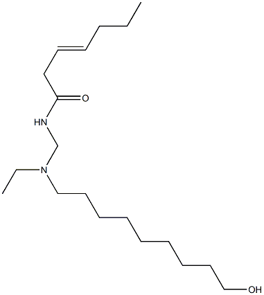 N-[[N-Ethyl-N-(9-hydroxynonyl)amino]methyl]-3-heptenamide Struktur