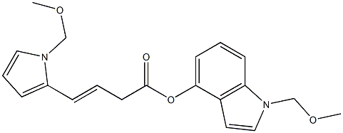 4-[1-(Methoxymethyl)-1H-pyrrol-2-yl]-3-butenoic acid [1-(methoxymethyl)-1H-indol-4-yl] ester Struktur