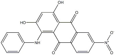 1-Anilino-2,4-dihydroxy-6-nitroanthraquinone Struktur