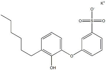 2'-Hydroxy-3'-hexyl[oxybisbenzene]-3-sulfonic acid potassium salt Struktur