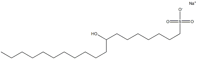 8-Hydroxynonadecane-1-sulfonic acid sodium salt Struktur