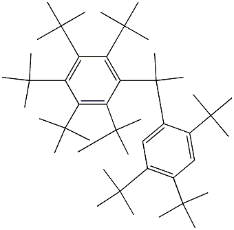 2-(Penta-tert-butylphenyl)-2-(2,4,5-tri-tert-butylphenyl)propane Struktur