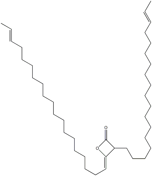 3-(16-Octadecenyl)-4-(17-nonadecen-1-ylidene)oxetan-2-one Struktur