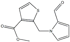 2-[(2-Formyl-1H-pyrrol-1-yl)methyl]thiophene-3-carboxylic acid methyl ester Struktur